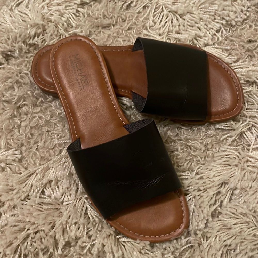 black strap sandals